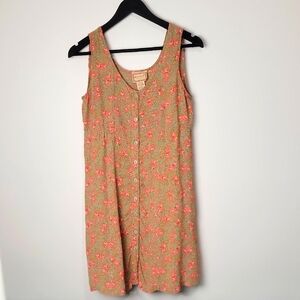 APRIL CORNELL WOMEN'S SLEEVELESS BUTTON DOWN FLORAL DRESS SIZE SMALL